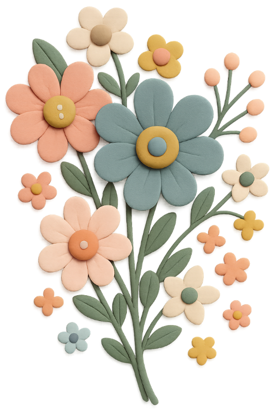 Colorful floral arrangement on a white background