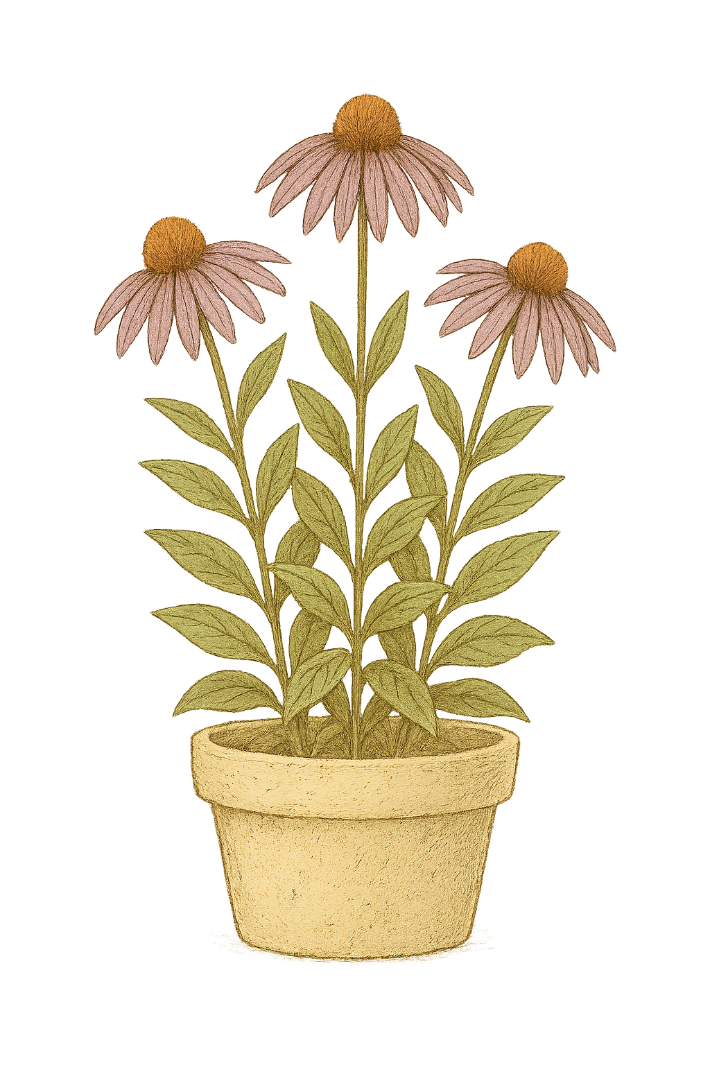 Echinacea Purpurea Artisan Yellow Ombre Flower