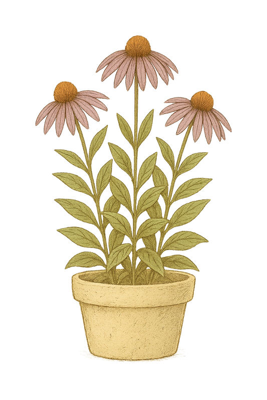 Echinacea Purpurea Artisan Yellow Ombre Flower